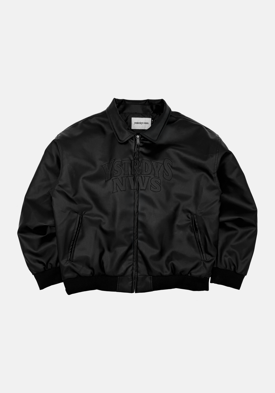 FAUX LEATHER BOMBER JACKET